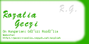 rozalia geczi business card